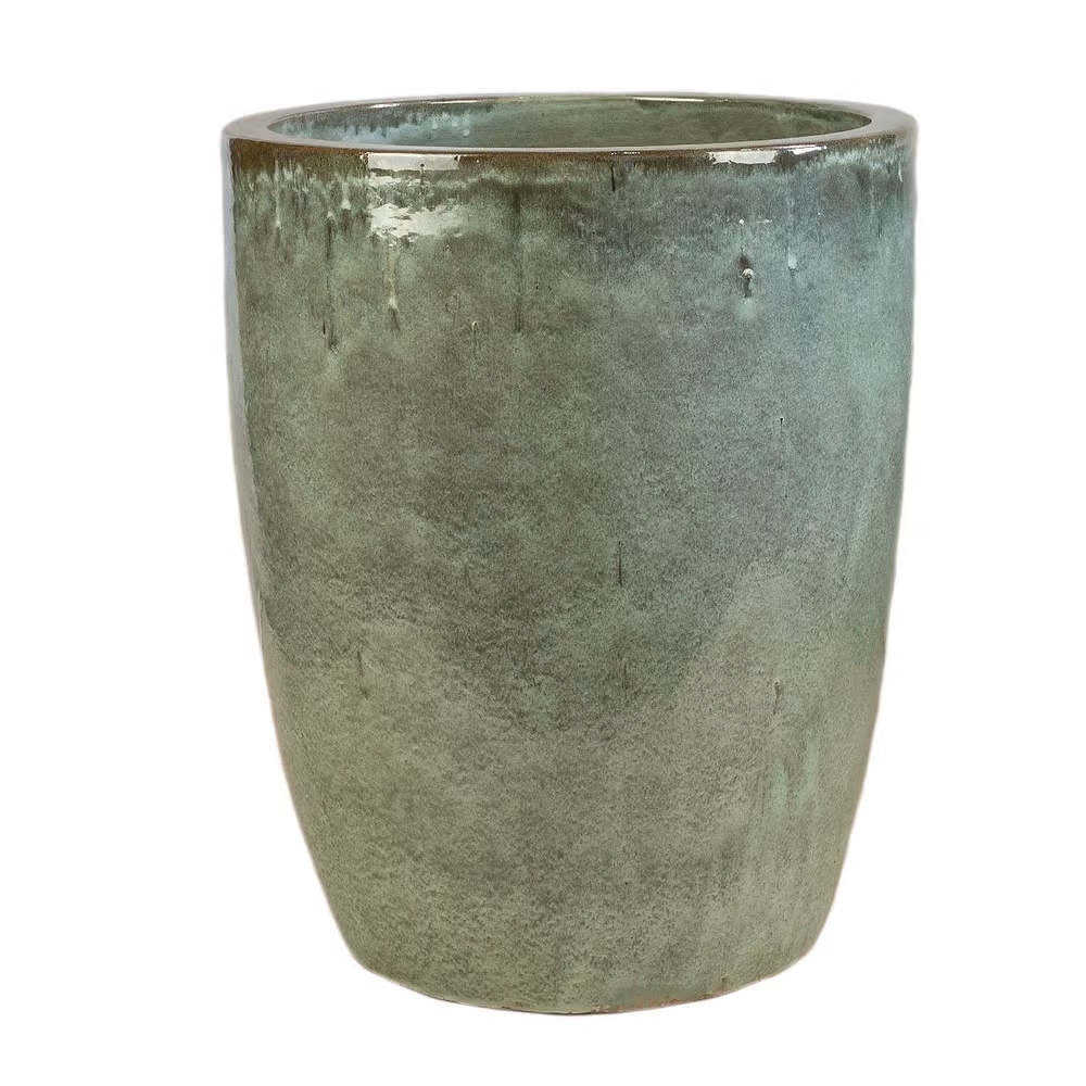 Vaso Vietnamita Cerâmica Importado Mônaco Grande Moss Green D56cm x